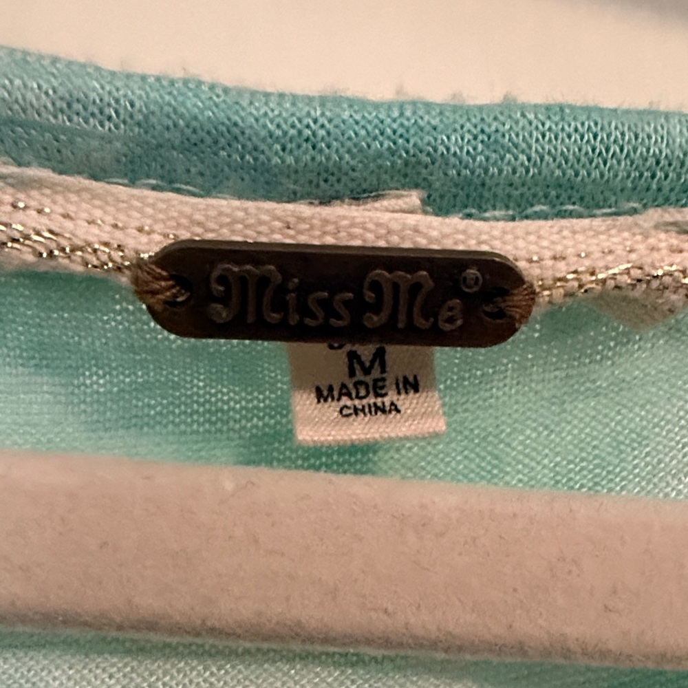 Turquoise Embellished Tank Top - Picture 5 of 7